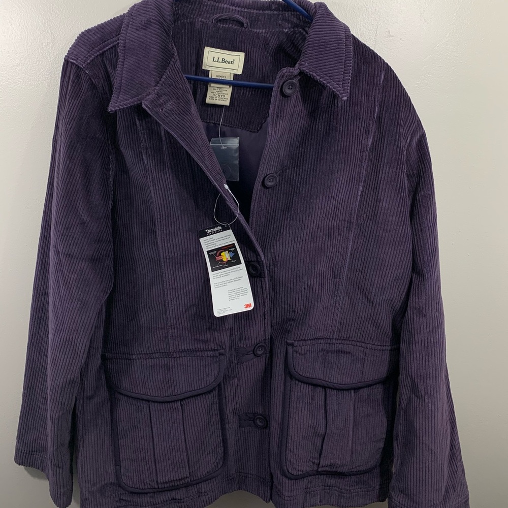 New LL Bean Corduroy Thinsulate Shirt jacket coat